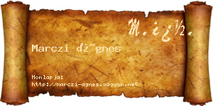 Marczi Ágnes névjegykártya