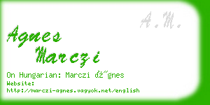 agnes marczi business card